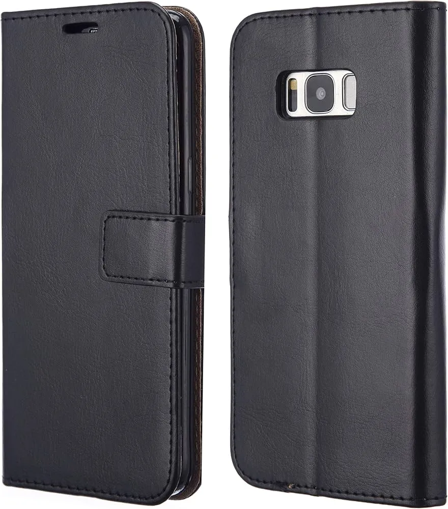 [10743] Samsung Galaxy S8 Phone Case - Black Flip