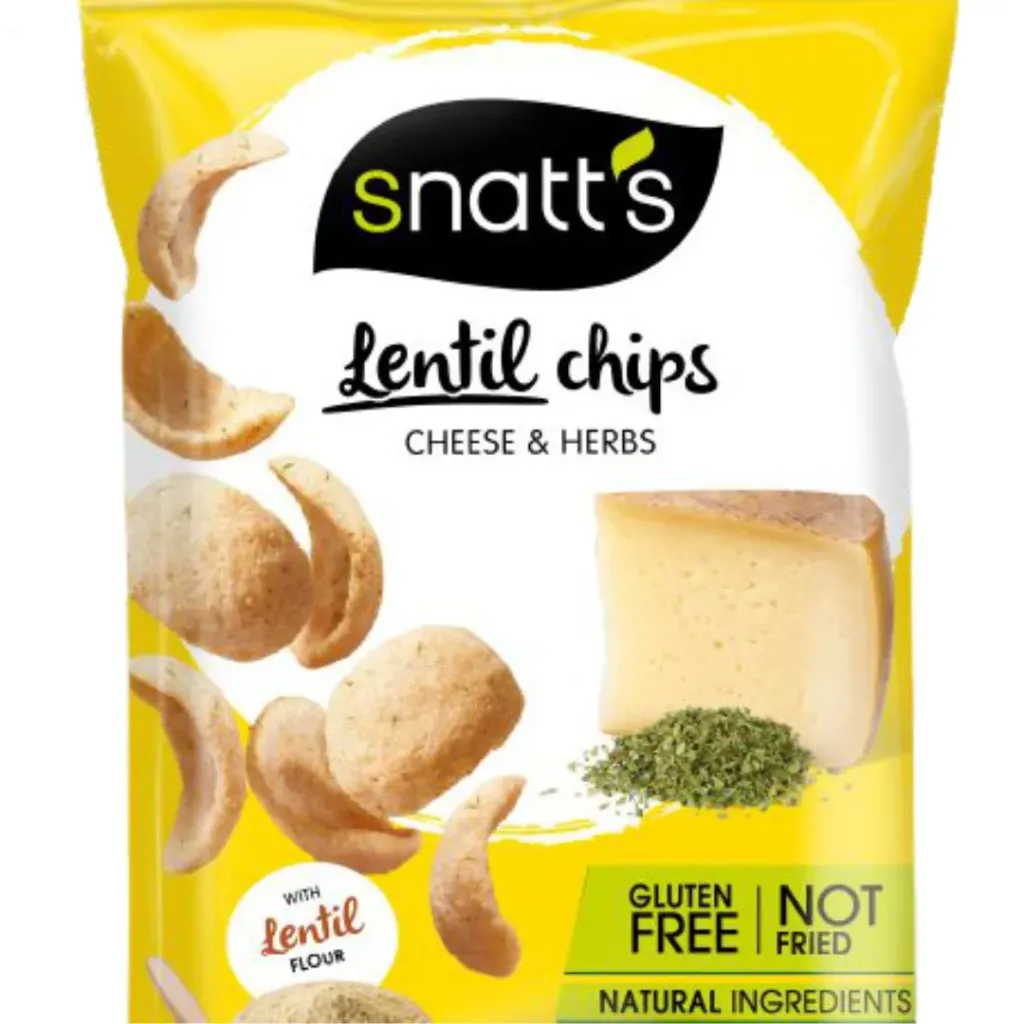 [8413164013038] Snatts Lentil Chips Cheese & Herbs 85GR