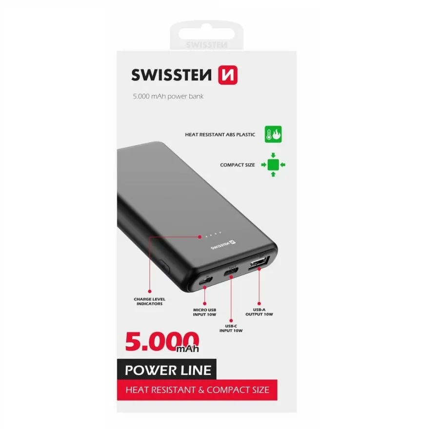 [8595217479807] Swissten 5000mAh Powerbank