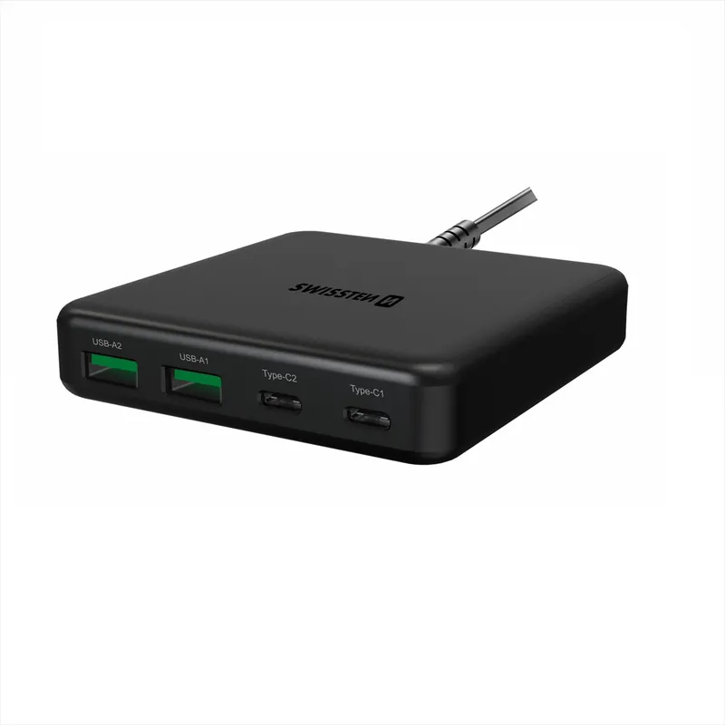 [220571008595217482845] Swissten Desktop GaN Travel Charger 2x USB-C + 2x USB 65W