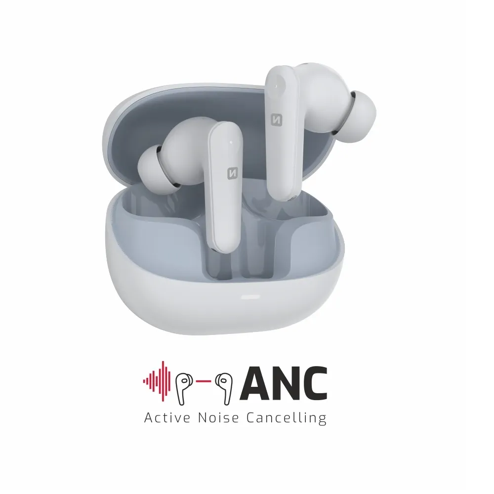 [12444] Swissten Focus ANC Earphones in White