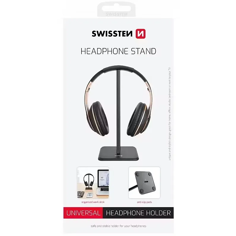 Swissten Headphone Stand in Black