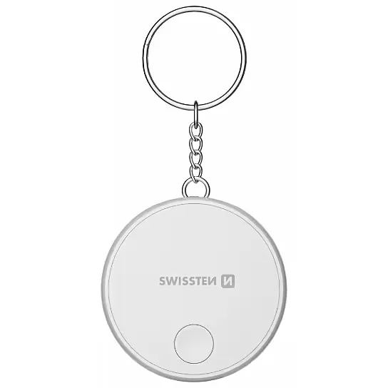 [8595217493438] Swissten Smart Tag Locator in White (Apple Find My Compatible)