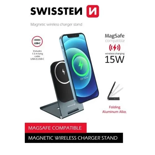 Swissten UltraThin MagSafe Wireless Charging Stand