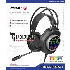 [8595217488601] Swissten Wired Gunner Headset