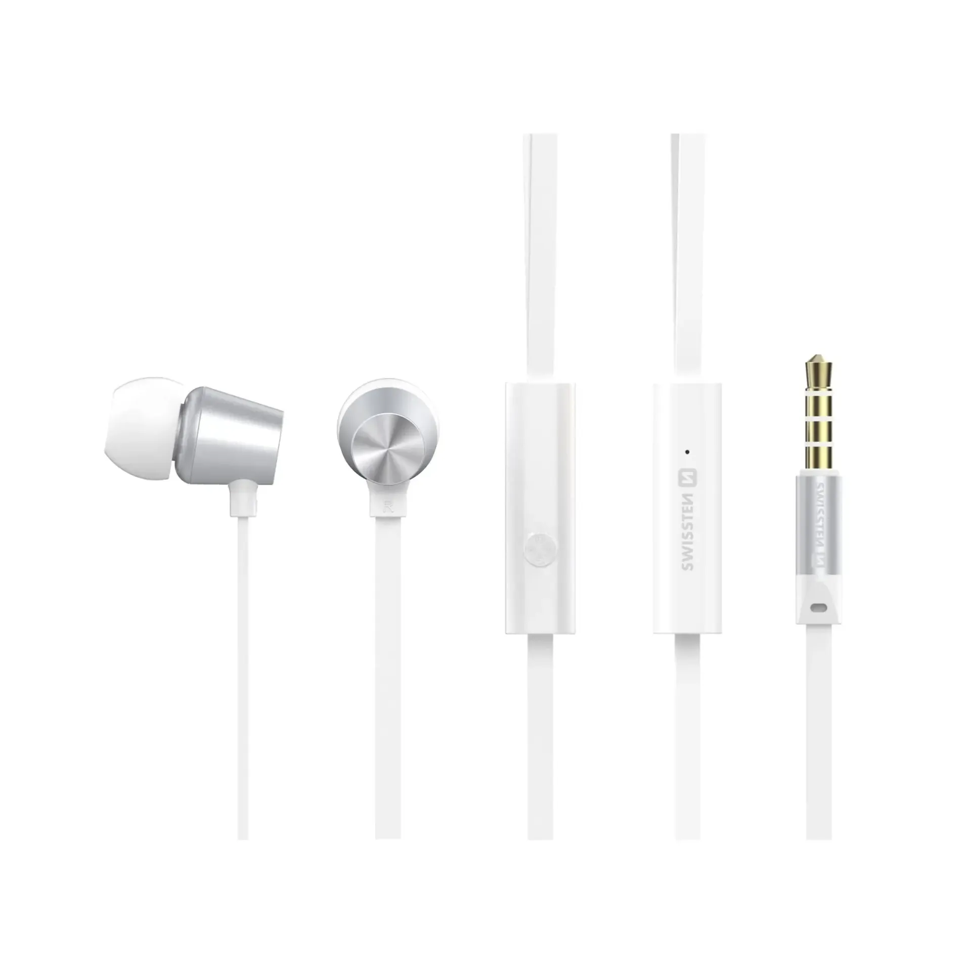 [12461] Swissten YS500 Dynamic Earphones in Silver