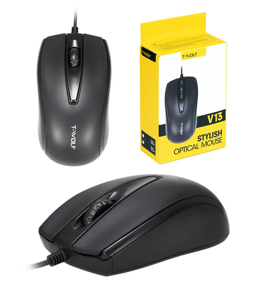 [6971252211107] T-WOLF | Wired  USB Office Mouse V13