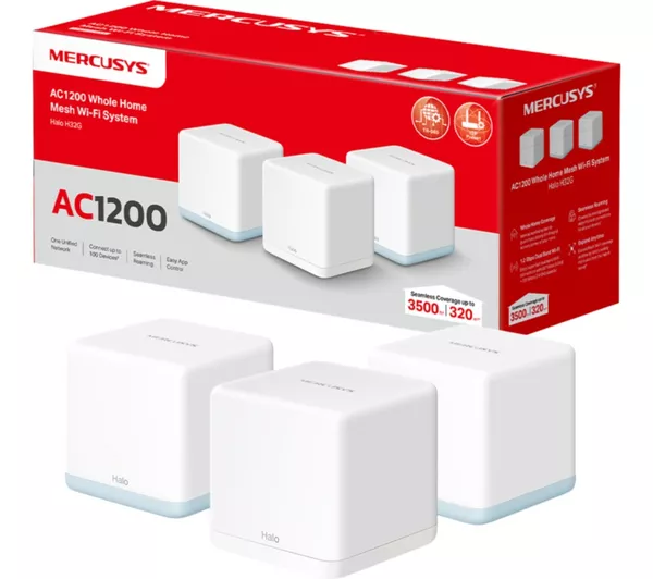 [11833] TP-Link Mercusys Halo H1200G(2-pack) AC1200 Mesh-System Wi-Fi