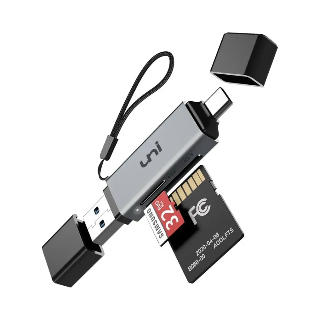 Usb-c and usb-a sd card reader