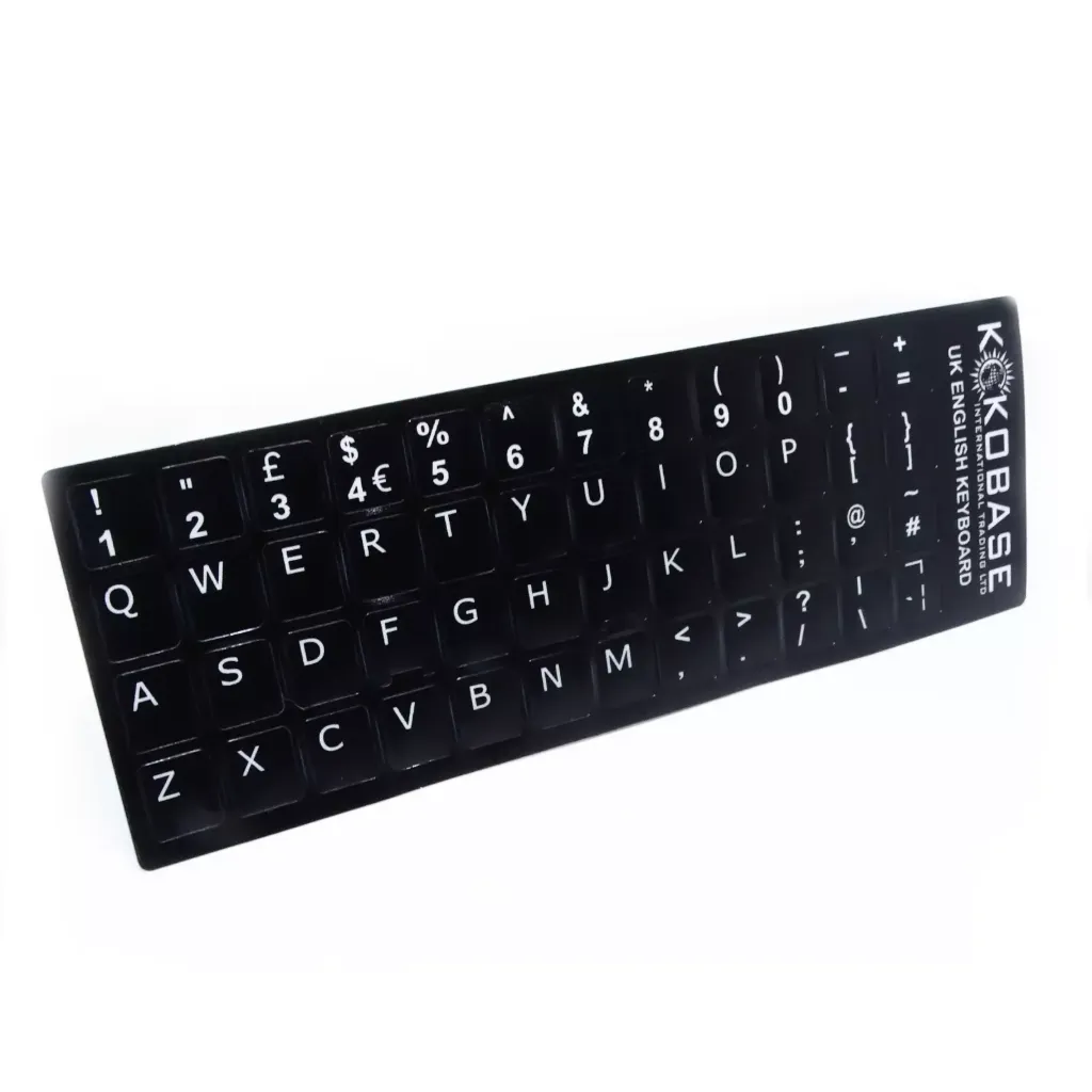 [12093] UK Layout Black Keyboard Stickers