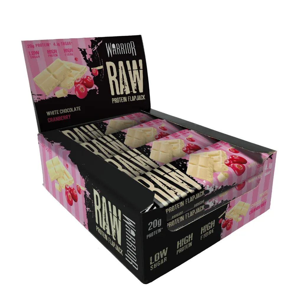 [5060424707782] Warrior Raw Protein Flapjack White Chocolate Cranberry
