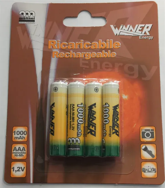 [8006012194722] Winner 2600mAh AAA Rechargeable Batteries