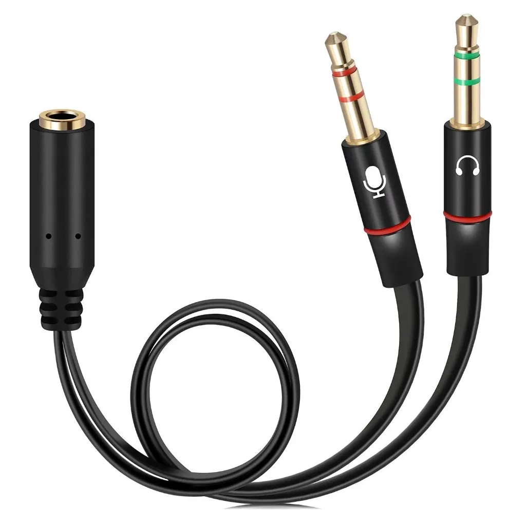 [10339] Y-Splitter | 1 AUX (Female) to 2 AUX (Male)